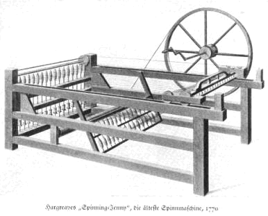 Hargreaves's 'Spinning-Jenny' um 1764